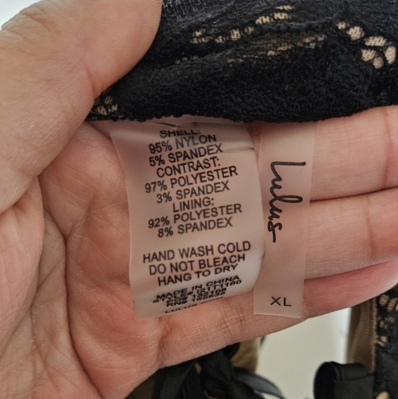 Black Lace Bodysuit - Picture 2 of 4